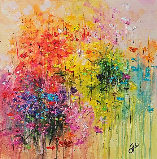 Obrazy - Obraz "Kvety", 50x50 cm. - 17592745_