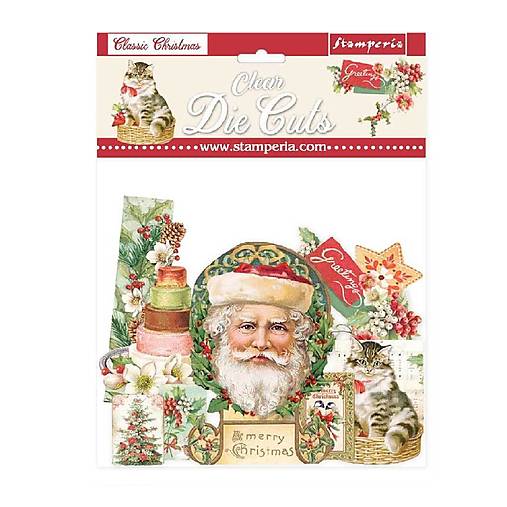 Iný materiál - Výrezy z acetátovej fólie Classic Christmas. - 17595148_