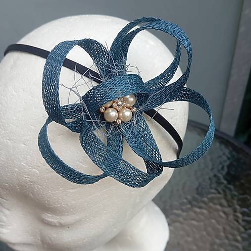 Ozdoby do vlasov - Vlna Fascinator - 17594653_