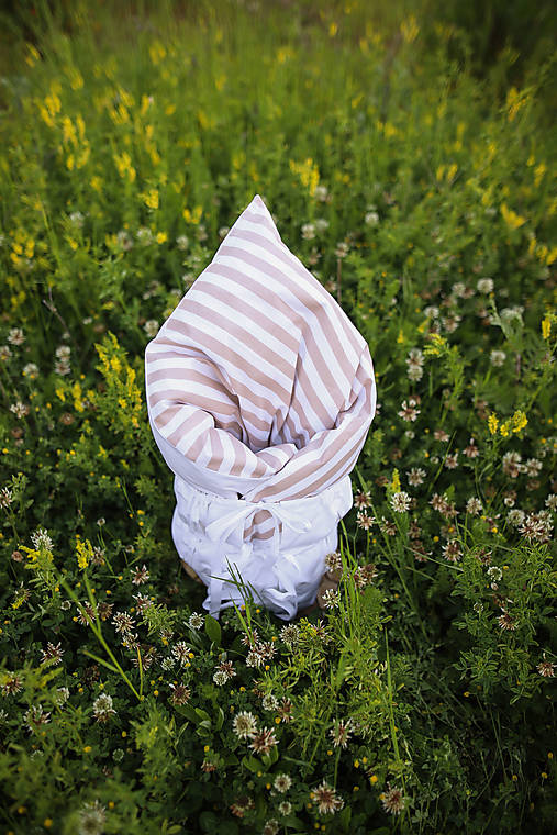Detský textil - Pásikavá PERINKA z peria - 17596240_