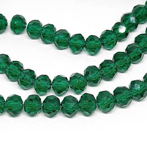 Sklenená rondelka 6x4mm-1ks (zelená malachit)