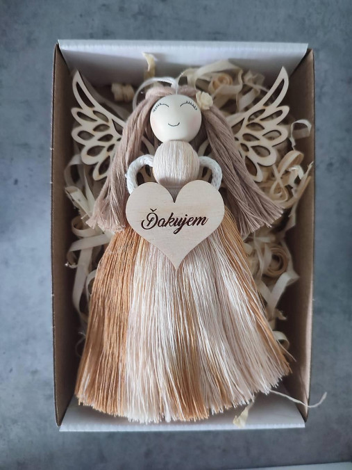 Dekorácie - Anjelik pre pani učiteľku - 17595203_