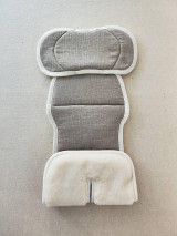 Detský textil - VLNIENKA Vložka proti poteniu do autosedačky JOIE i Spin 360 100% Merino top super wash Natural Mušelin Bambus - 17595196_