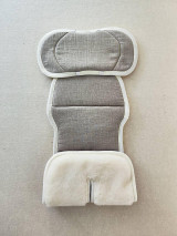 Detský textil - VLNIENKA Vložka proti poteniu do autosedačky JOIE i Spin 360 100% Merino top super wash Natural Mušelin Bambus - 17595197_