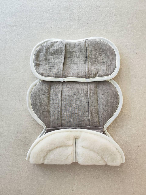 Detský textil - VLNIENKA podložka do autosedačky Cybex Aton 5 novorodenec 100% Merino TOP SUPER WASH Natural 70% bavlna 30% bambus - 17595277_
