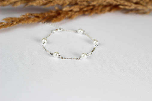 Svadobný náramok s perlami