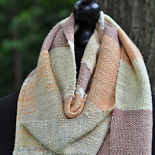 Šály a nákrčníky - RUČNĚ TKANÝ ŠÁL - IVANKA - 17596101_