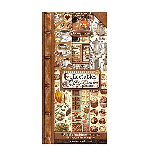 Papier - Scrapbook papier Stamperia 6x12 Collectables Coffee and Chocolate - 17597645_