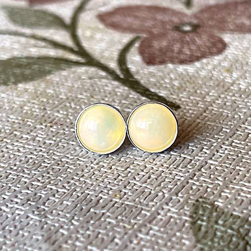 SUPER CENA Ethiopian Welo Opal Ag925 Stud Earrings / Strieborné náušnice s etiópskymi opálmi E055