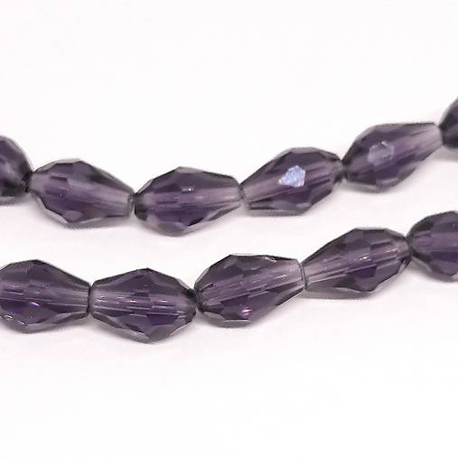Skl.brúsená kvapka 12x8mm-1ks (fialová indigo transp.)