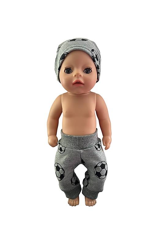 Hračky - Tepláky s čiapkou pre bábiku BABY BORN - 36 cm, lopta - 17596665_