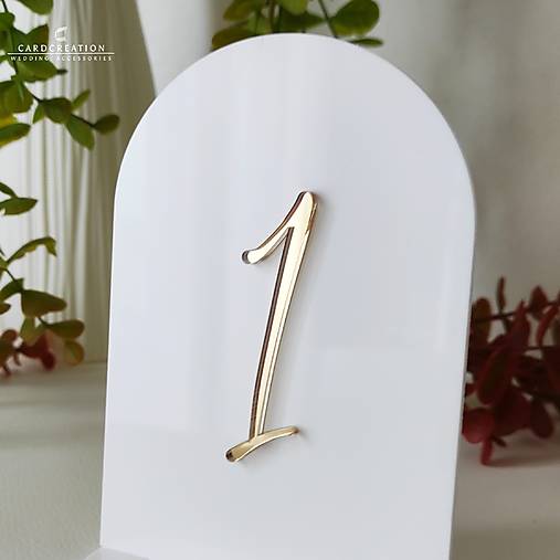 Svadobné čísla stolov- svadobná dekorácia, 017