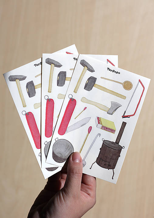 Hárok nálepiek - Pomôcky na táborenie