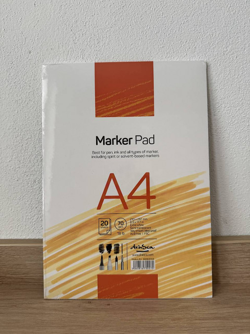 Papier - Skicár Marker Pad biely (70 g/m2, 20 listov) A4 - 17597030_