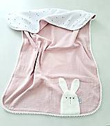 Detský textil - Letná mušelínová deka pre bábätko pastel ružová   - 17599216_