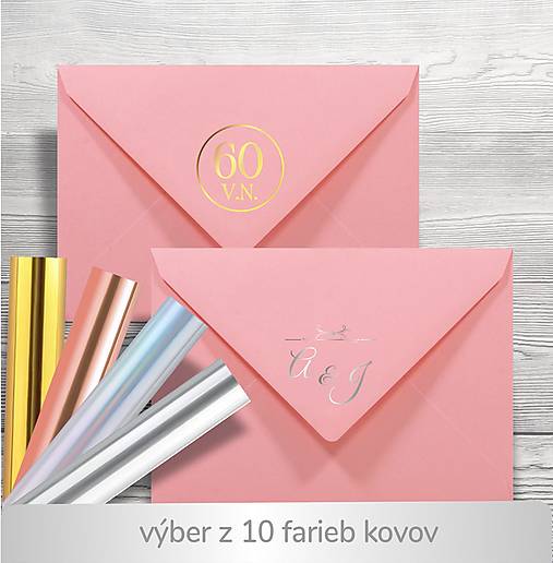 Papiernictvo - ružová obálka C6 / aj s kovovým textom - 17599575_