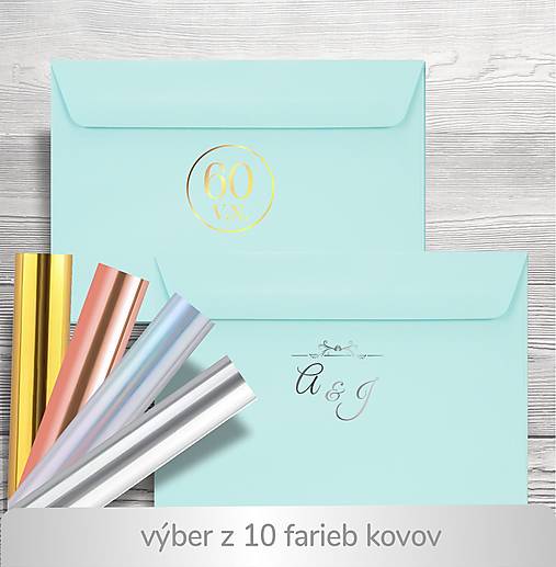 Papiernictvo - svetlomodrá obálka C6 / aj s kovovým textom - 17599584_