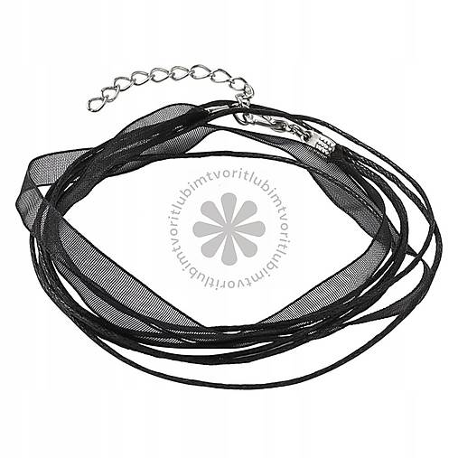 Komponenty - (2613) Nevoskovaná šnúrka, čierna - 1 ks - 17598632_