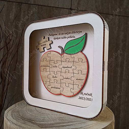 Obrazy - Darček pre učiteľku "Jablko" - 17599316_