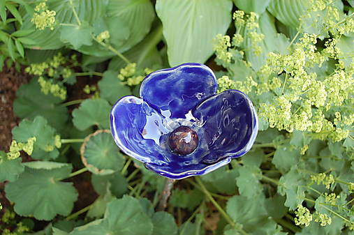 Dekorácie - Keramický zápich - kvet 1. - 17598335_