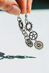 Náušnice - Steampunk náušnice - 17598938_