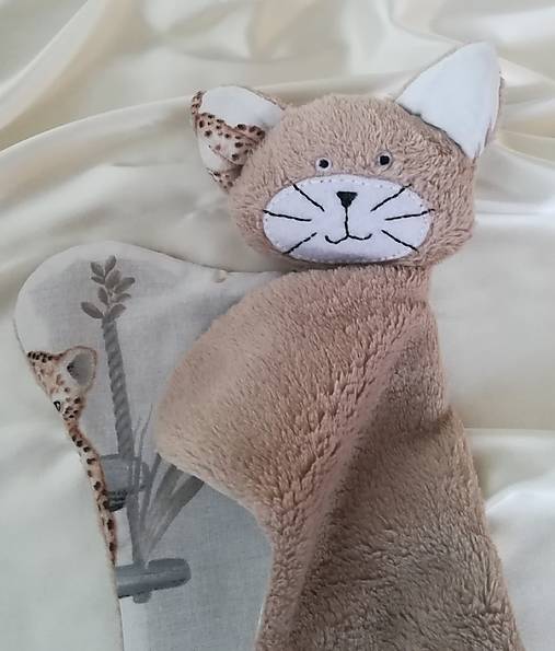 Hračky - Mojkáčik mačička- hnedá  - 17598298_