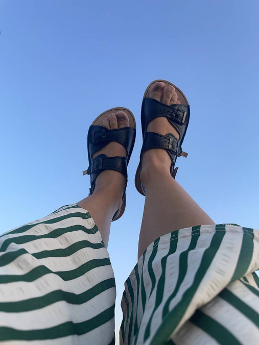 Ponožky, pančuchy, obuv - Sandále barefoot s trojitou prackou - 17600943_