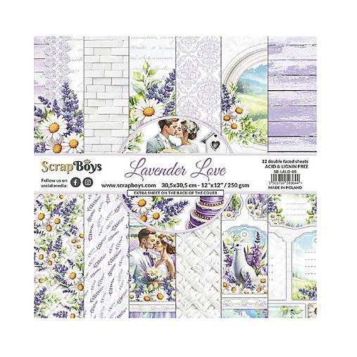 Papier - Scrapboys scrapbook papier 12x12 Lavender Love - 17601981_