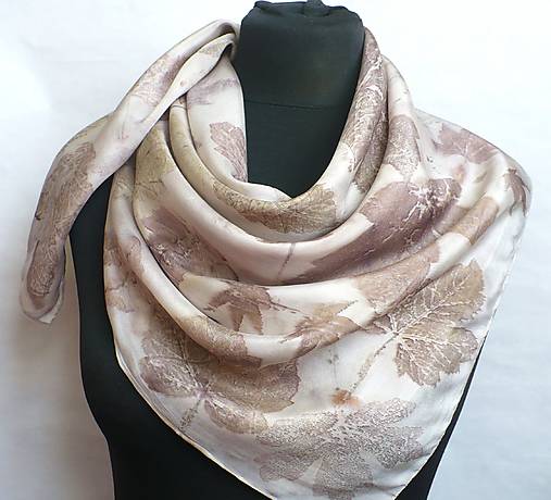 Šatky - Hodvábna šatka Ekoprint 39. - 17602334_