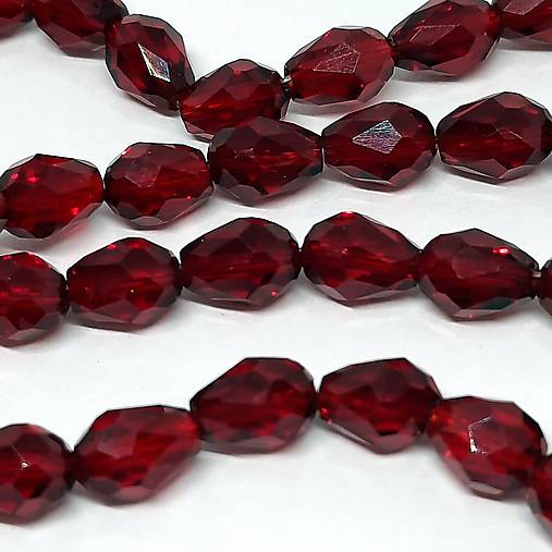 Sklenená brúsená kvapka 8x6mm-1ks