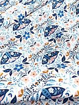 Textil - motýle, prémiový jemný predpraný a mäkčený 100 % ľan, šírka 145 cm - 17601313_