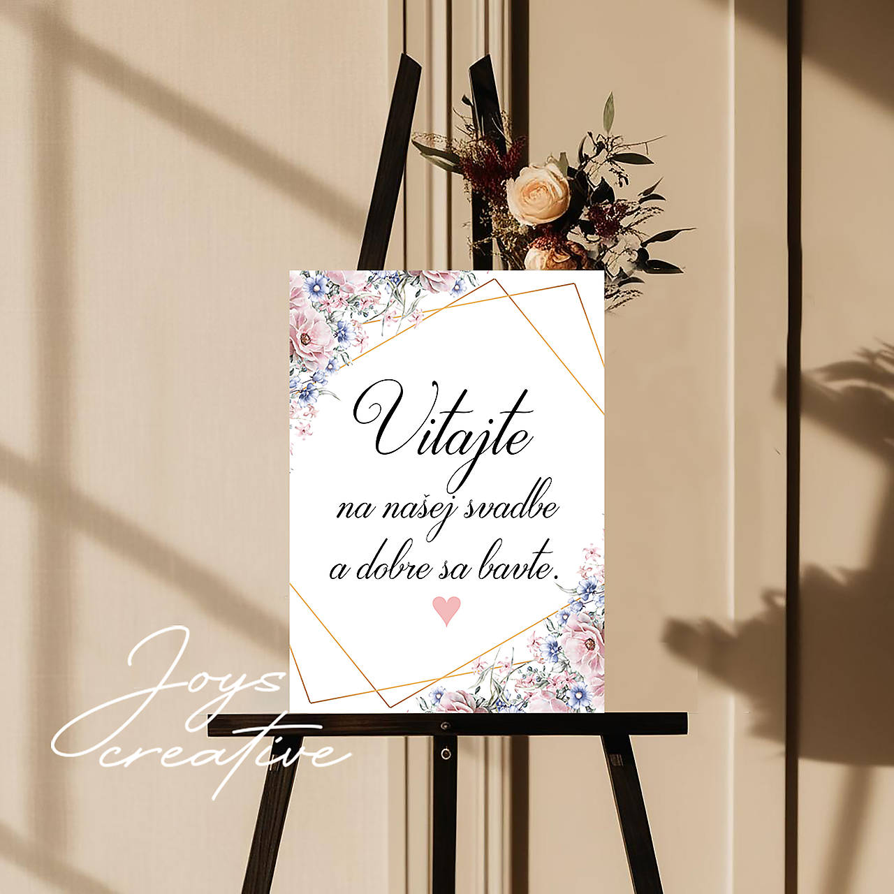 Svadobný plagát Vitajte na našej svadbe