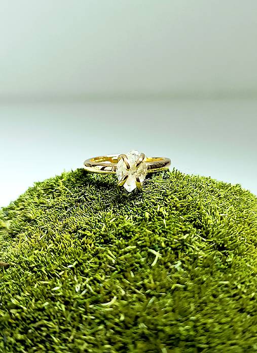 Prstene - Prsteň s Herkimer Diamond  - 17601741_