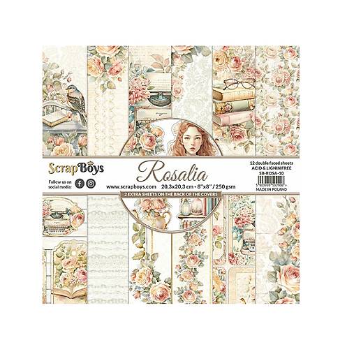 Papier - Scrapboys scrapbook papier 8x8 Rosalia - 17603195_