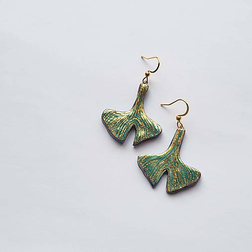 Náušnice - TANA hand made jewellery - keramika/zlato - 17603042_