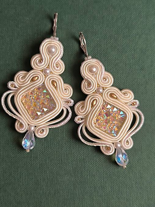 Náušnice - Anabela- šujtášové náušnice - 17603422_