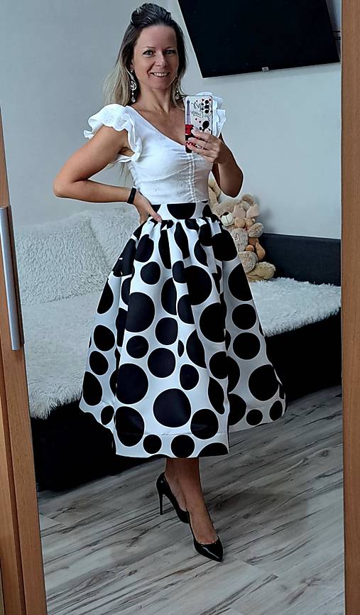 Sukne - Midi sukňa gulička "Pretty Woman" - 17604441_