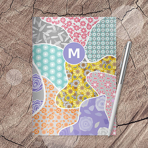 Papiernictvo - Slovníček Fľaky chaosu (floral with petals) - 17603131_