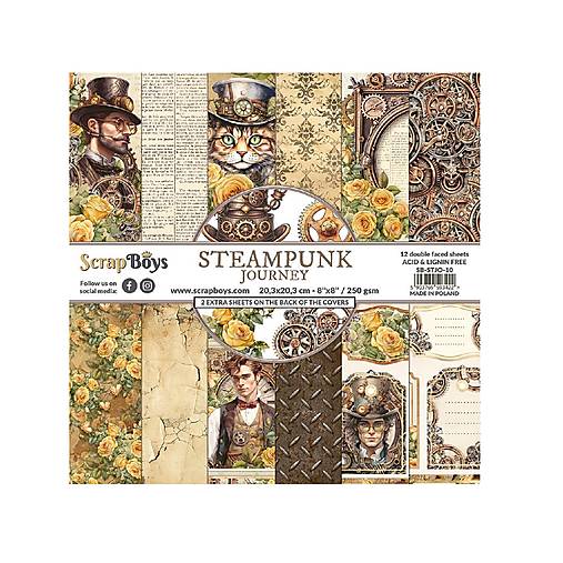 Papier - Scrapboys scrapbook papier 8x8 Steampunk - 17605558_