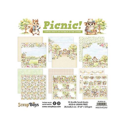 Papier - Scrapboys scrapbook papier Picnic! 8 x 8 - 17605594_
