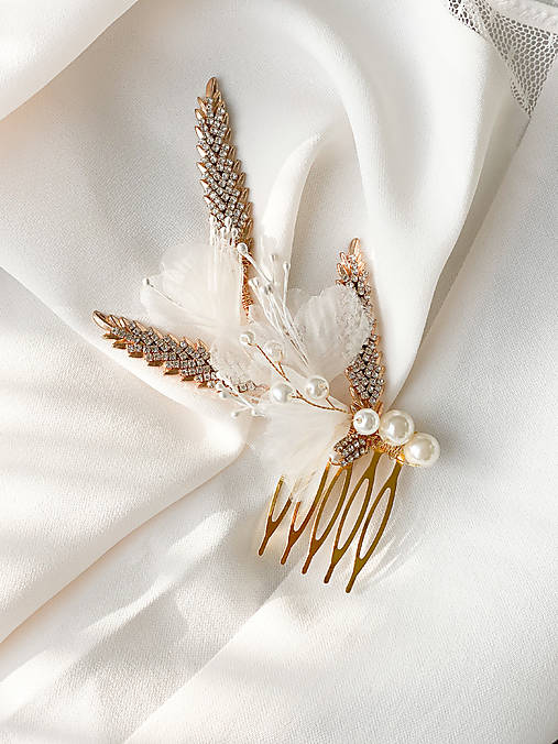 Iné šperky - Svadobný hrebienok  - 17605796_