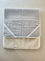 Úžitkový textil - Vlnienka podložka na matrac do detskej postieľky 100%  MERINO Top Super wash Natural Mušelín Bambus s bavlnou  - 17605385_