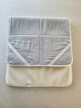 Úžitkový textil - Vlnienka podložka na matrac do detskej postieľky 100%  MERINO Top Super wash Natural Mušelín Bambus s bavlnou  - 17605386_