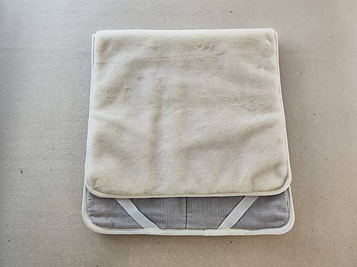 Úžitkový textil - Vlnienka podložka na matrac do detskej postieľky 100%  MERINO Top Super wash Natural Mušelín Bambus s bavlnou - 17605376_