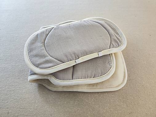 Detský textil - VLNIENKA Vložka proti poteniu do autosedačky JOIE i spin Multiway 100% Merino top super wash Natural 108% ľan šedý  - 17605420_