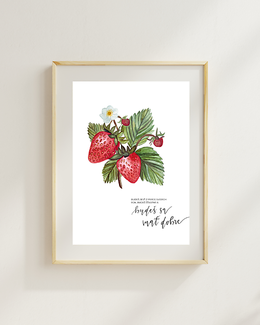 BUDEŠ SA MAŤ DOBRE (jahody) - art print