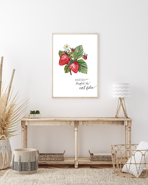 BUDEŠ SA MAŤ DOBRE (jahody) - art print