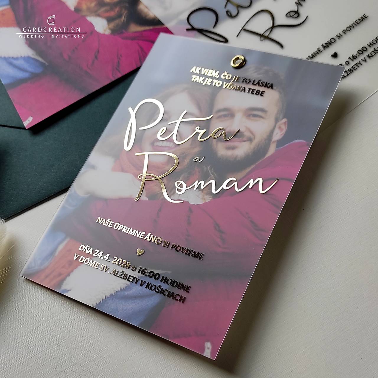 Svadobné oznámenie s fotkou 32134