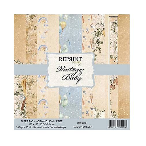 Papier - Scrapbook papier Vintage Baby 12x12 - 17607402_