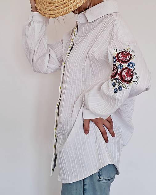 Blúzky a košele - Maxi košeľa  - 17607035_